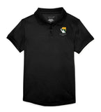 Girls Short Sleeve Fitted Moisture-Wicking Polo