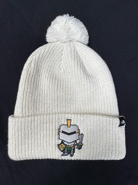 New! Ivory Pom Beanie Emoji