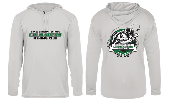 Performance Hooded Long Sleeve Shirt: Fishing