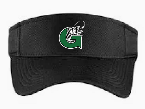 Athletic Mesh Black Visor - Fishing