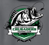 Performance Wicking Gray Hoodie - Fishing