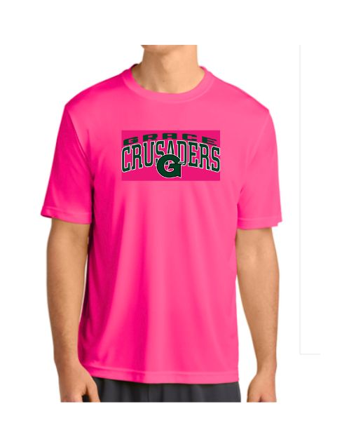 Pink: Moisture Wick T-shirt*Pre-Order*